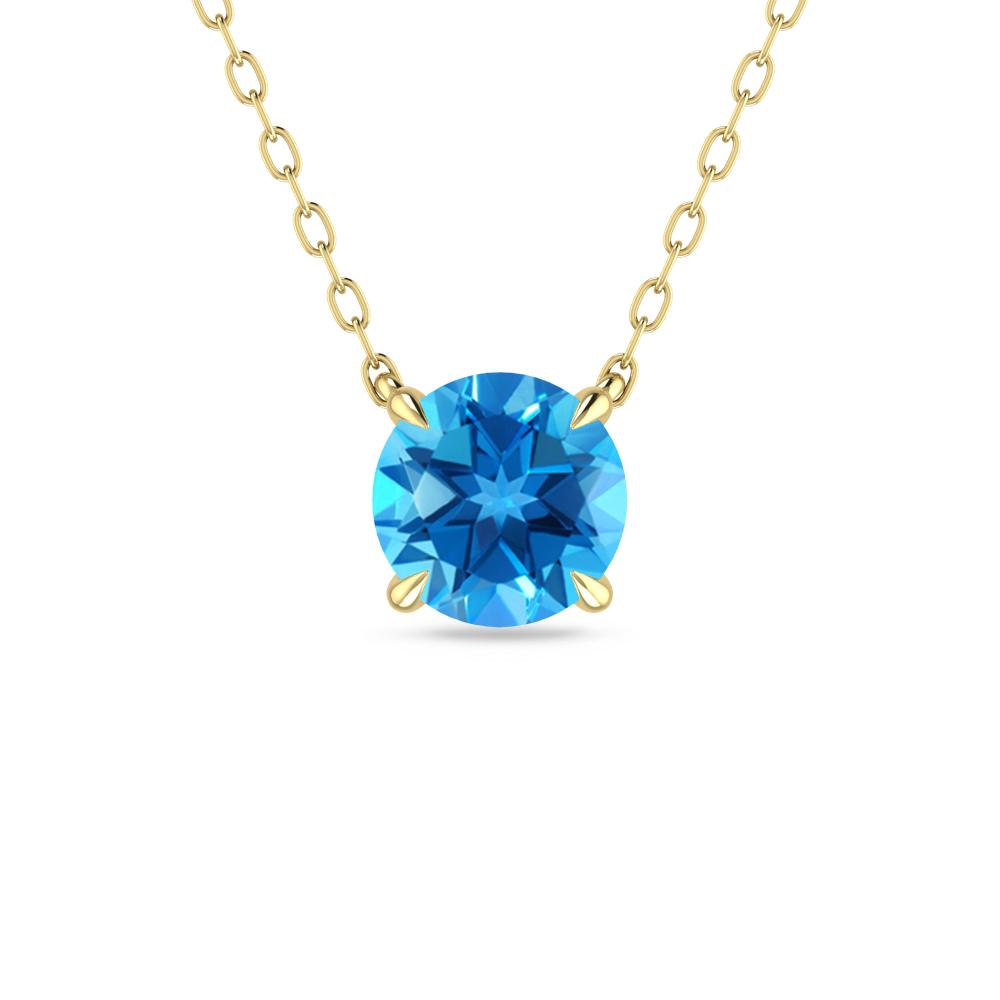 Yellow Gold - Blue Topaz