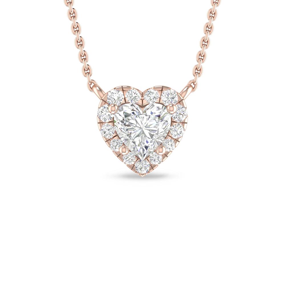 a heart shaped diamond necklace