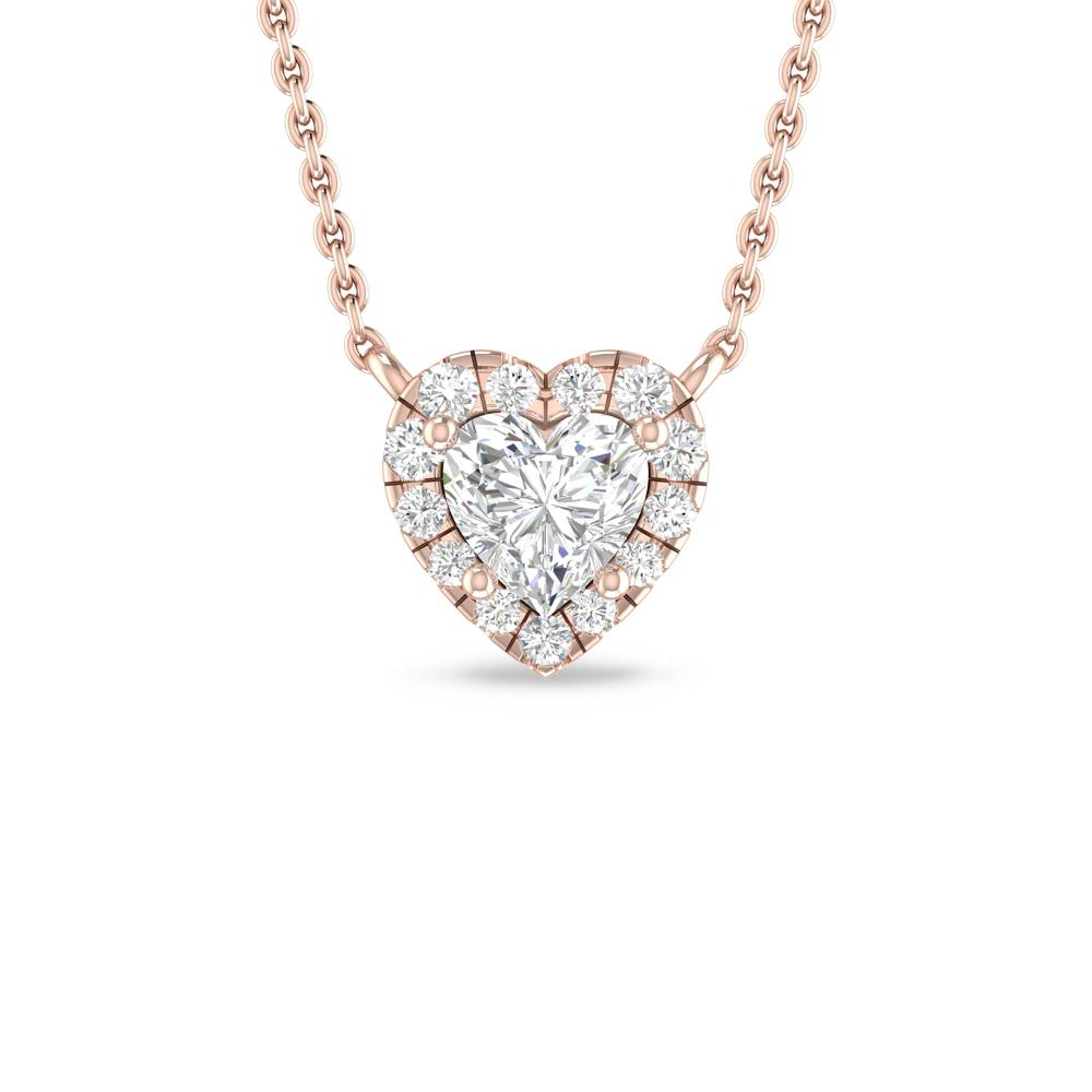 a heart shaped diamond necklace