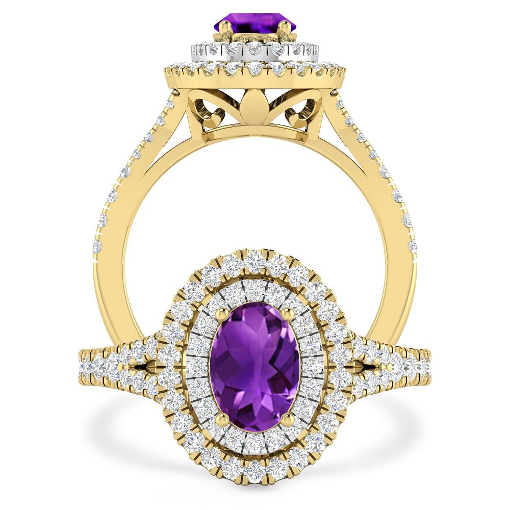 Yellow Gold - Amethyst