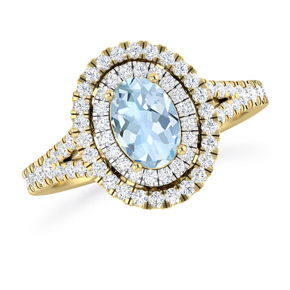 Yellow Gold - Aquamarine