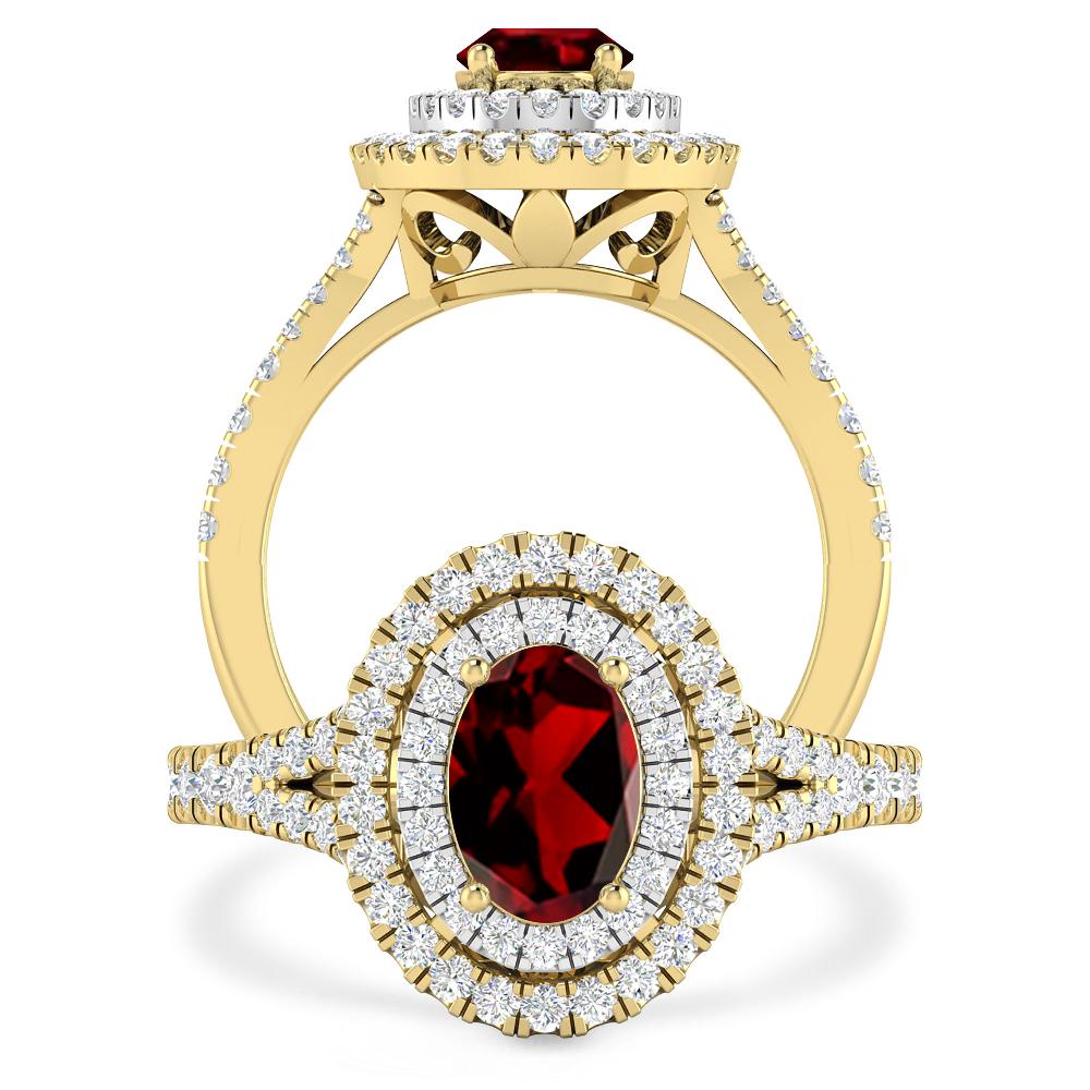 Yellow Gold - Garnet