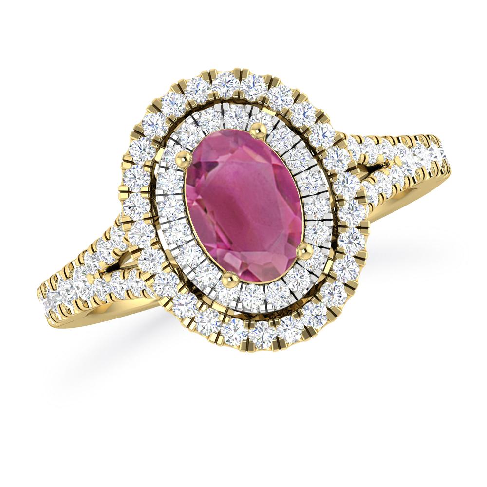 Yellow Gold - Pink Tourmaline