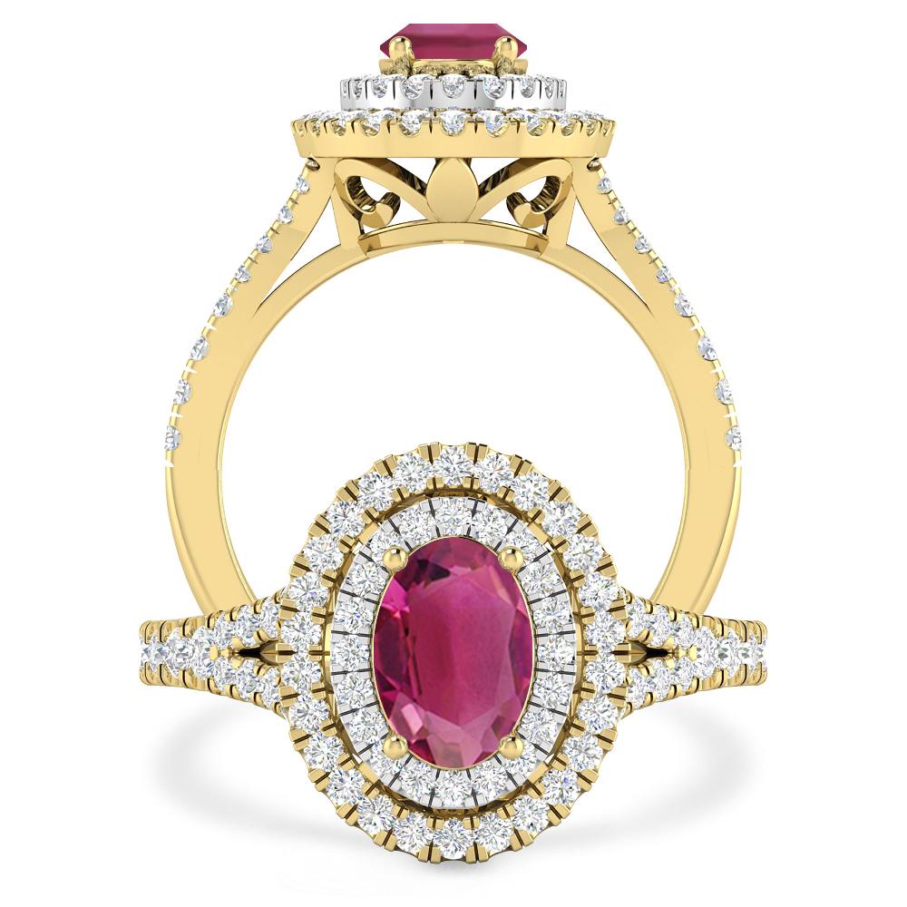 Yellow Gold - Pink Tourmaline