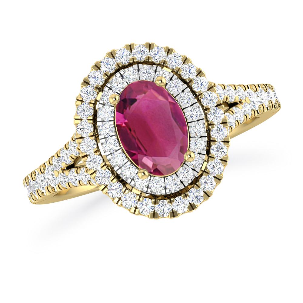 Yellow Gold - Pink Tourmaline