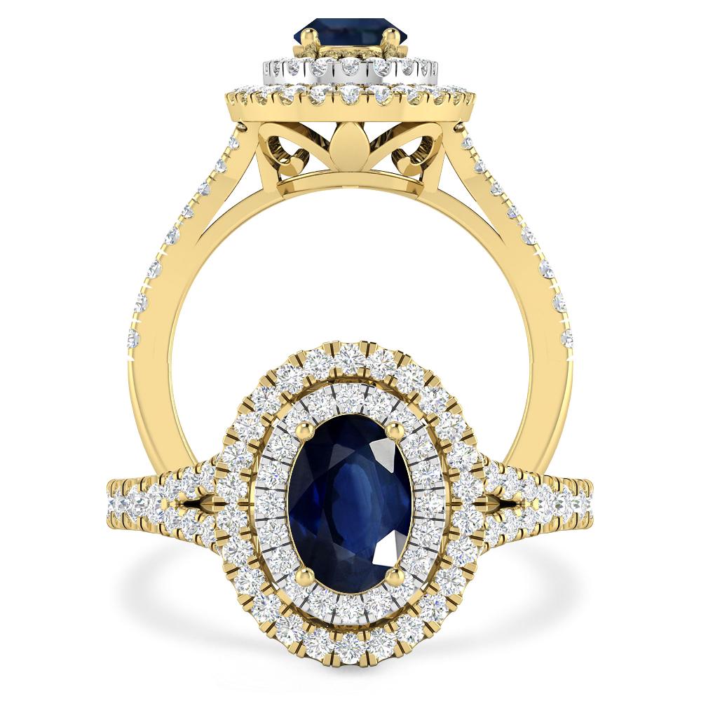 Yellow Gold - Sapphire