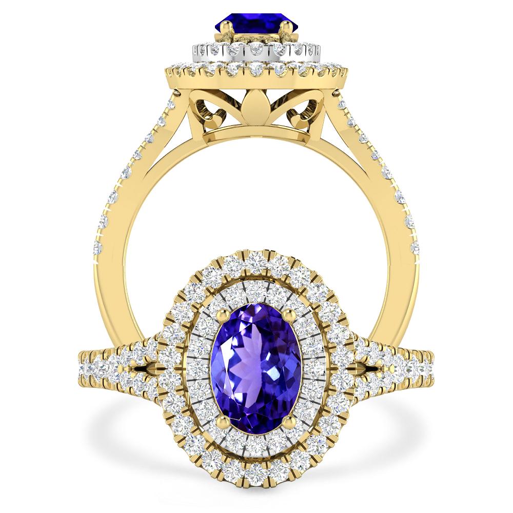 Yellow Gold - Tanzanite