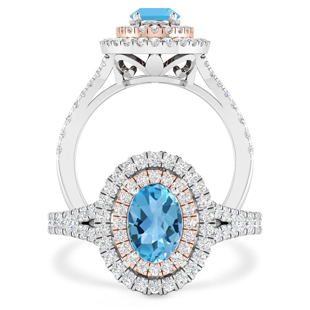 White Gold - Blue Topaz