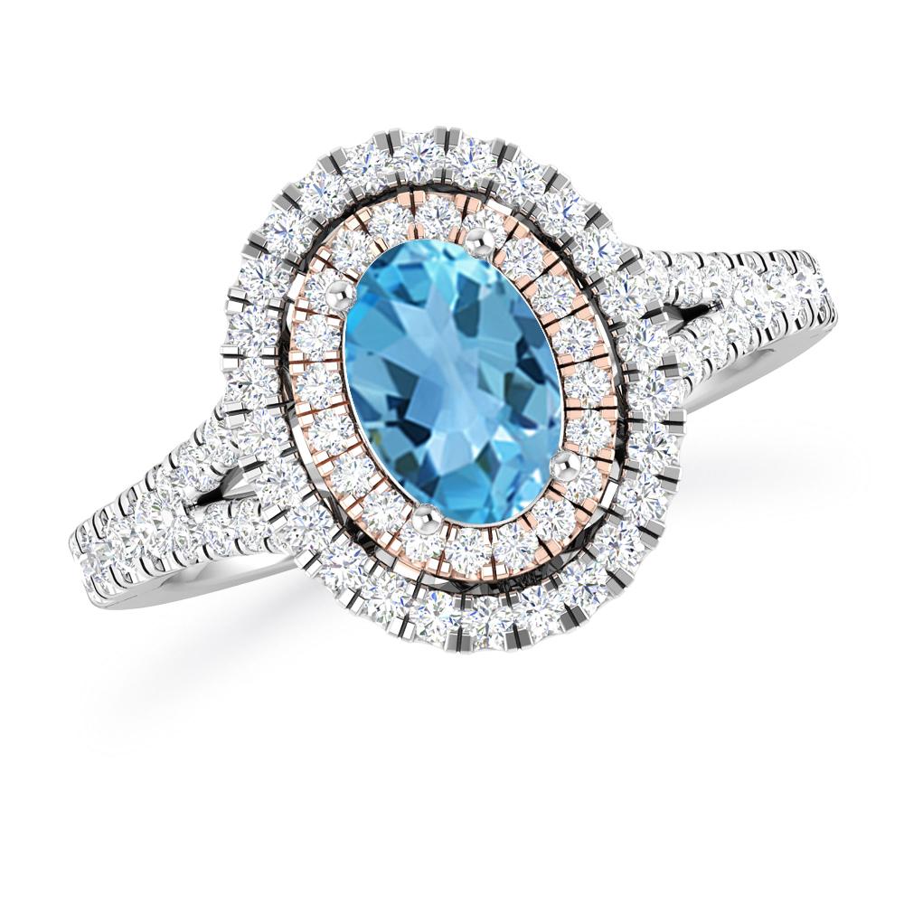 White Gold - Blue Topaz