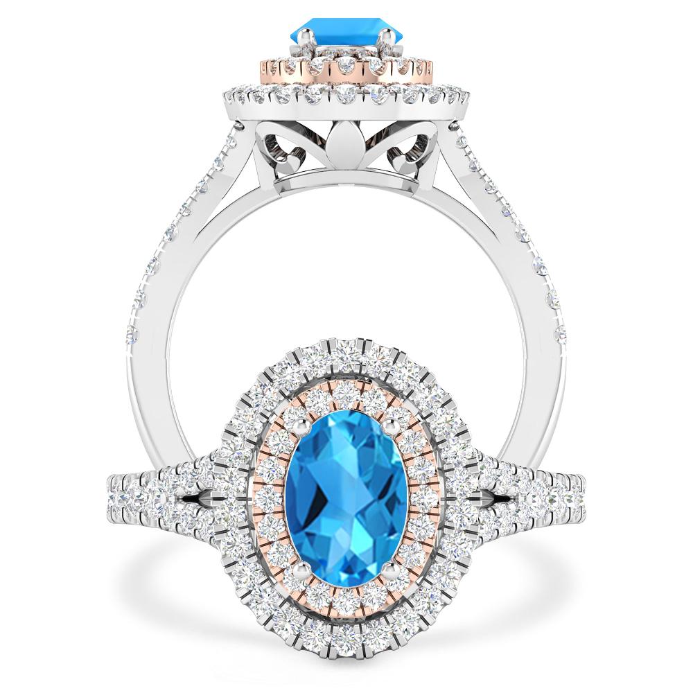 White Gold - Blue Topaz