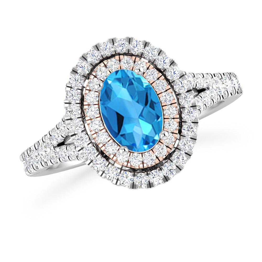 White Gold - Blue Topaz