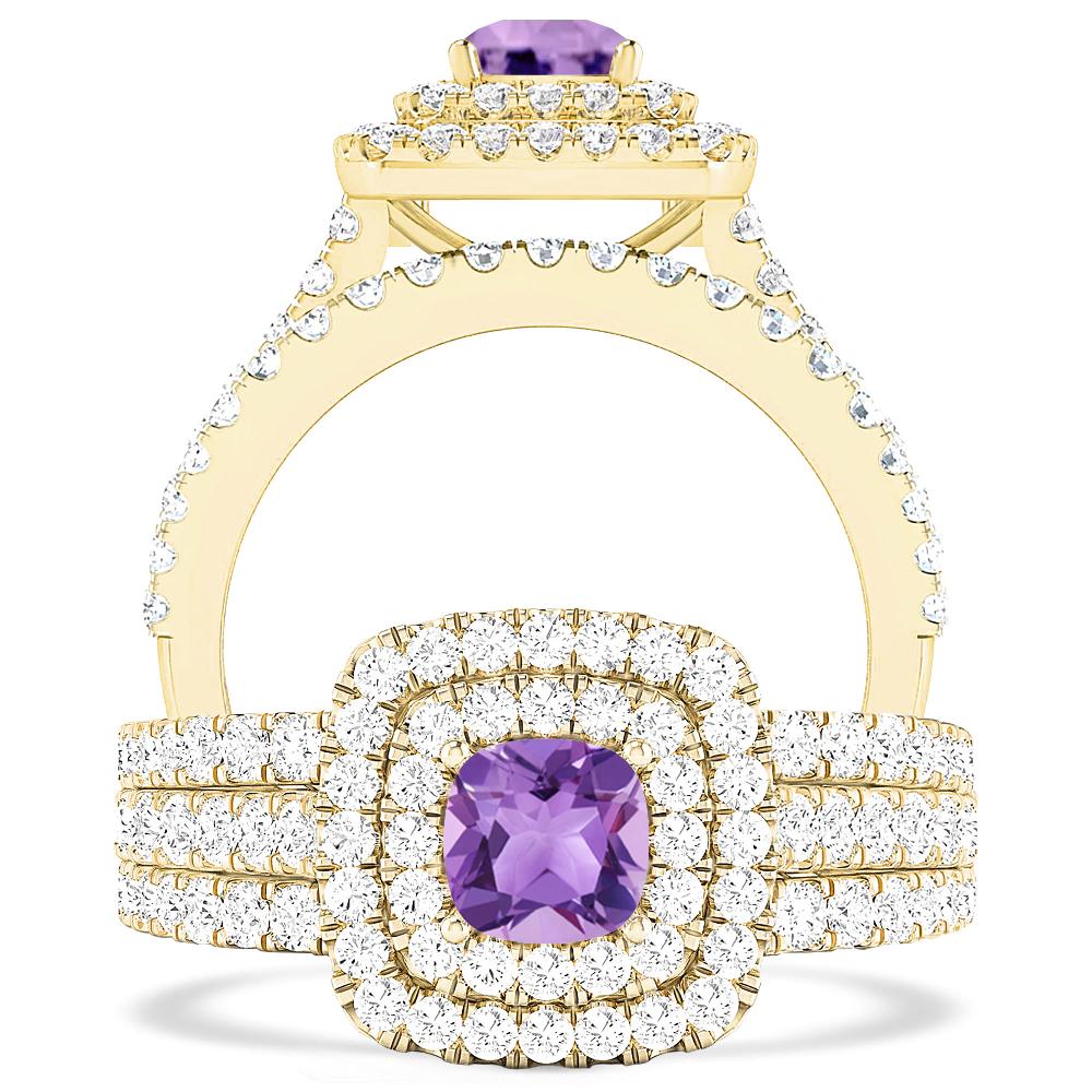 Yellow Gold - Amethyst