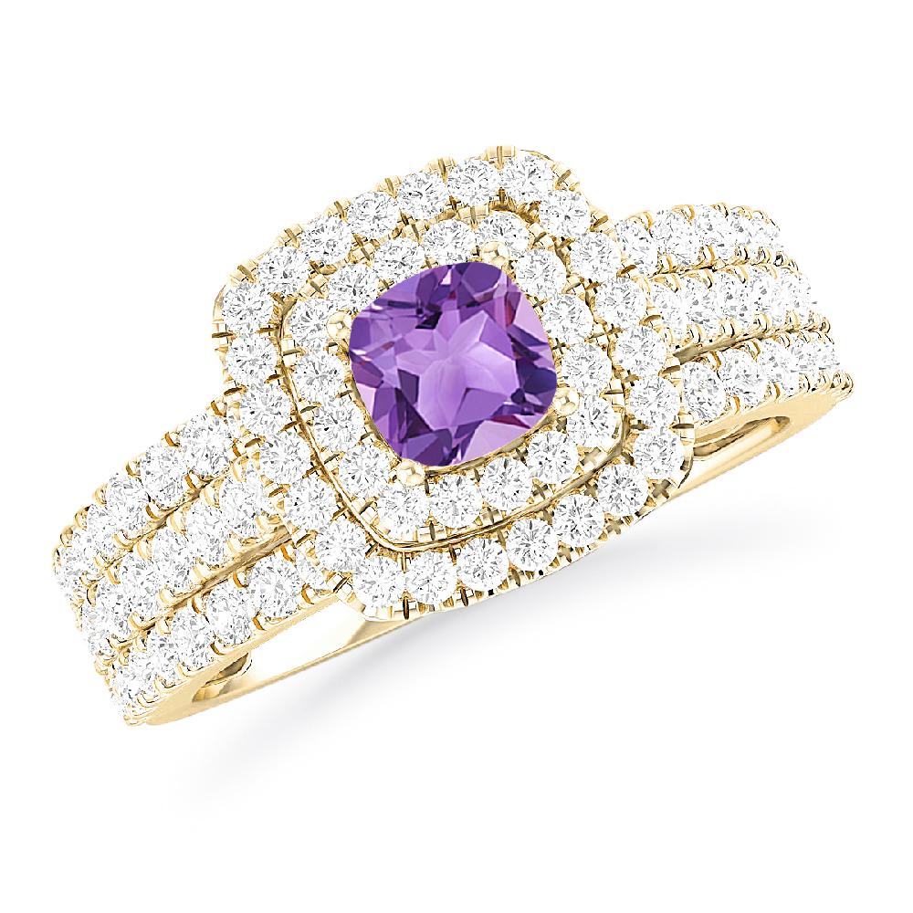 Yellow Gold - Amethyst