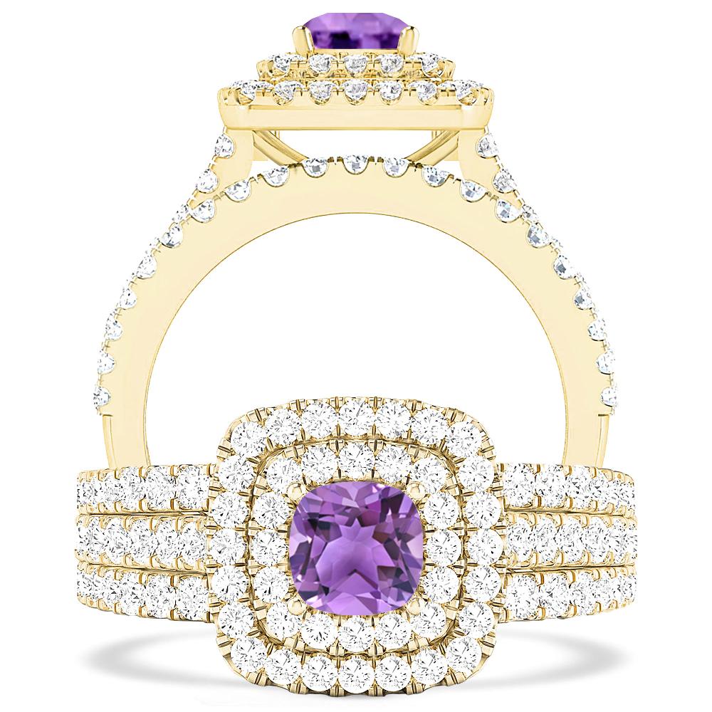 Yellow Gold - Amethyst