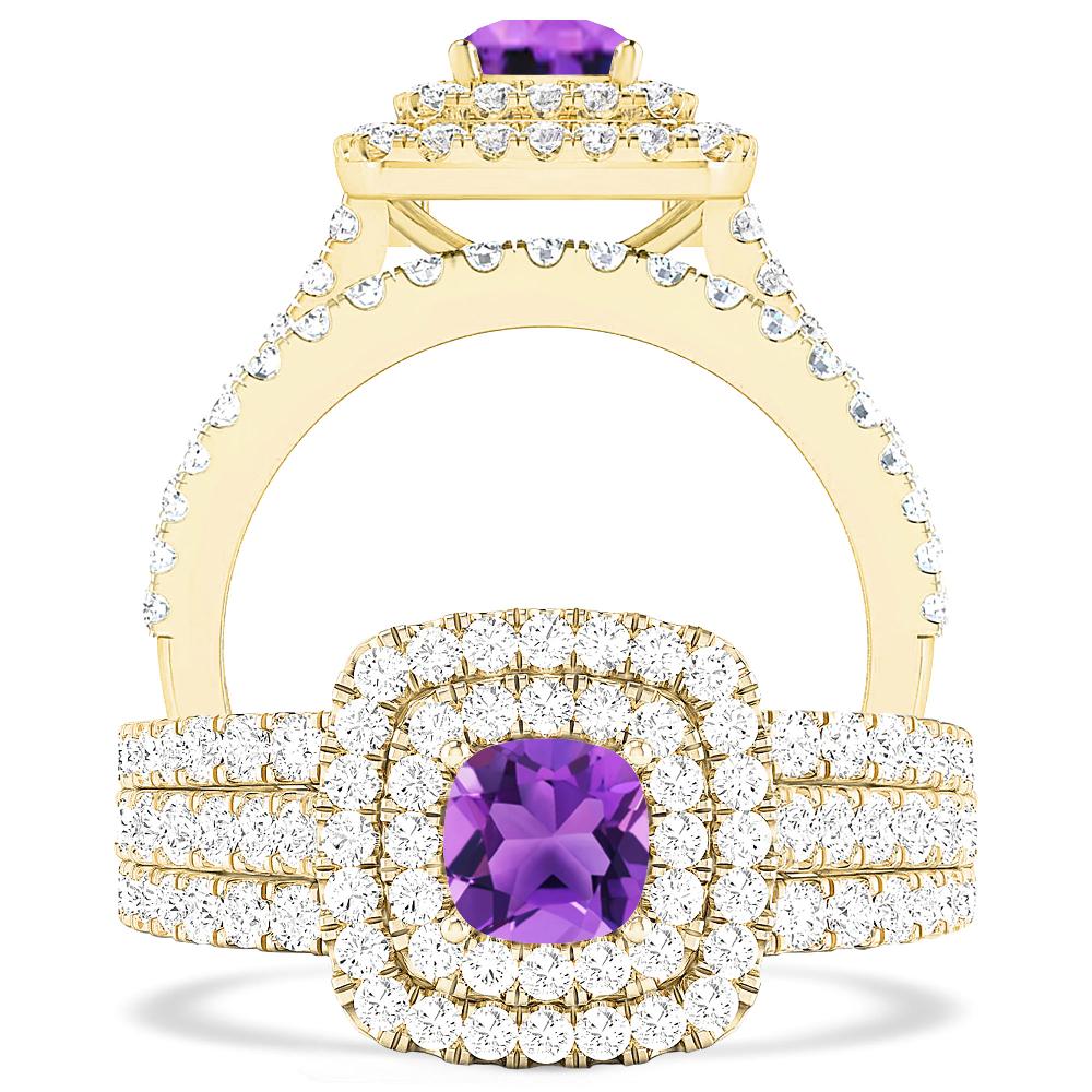 Yellow Gold - Amethyst