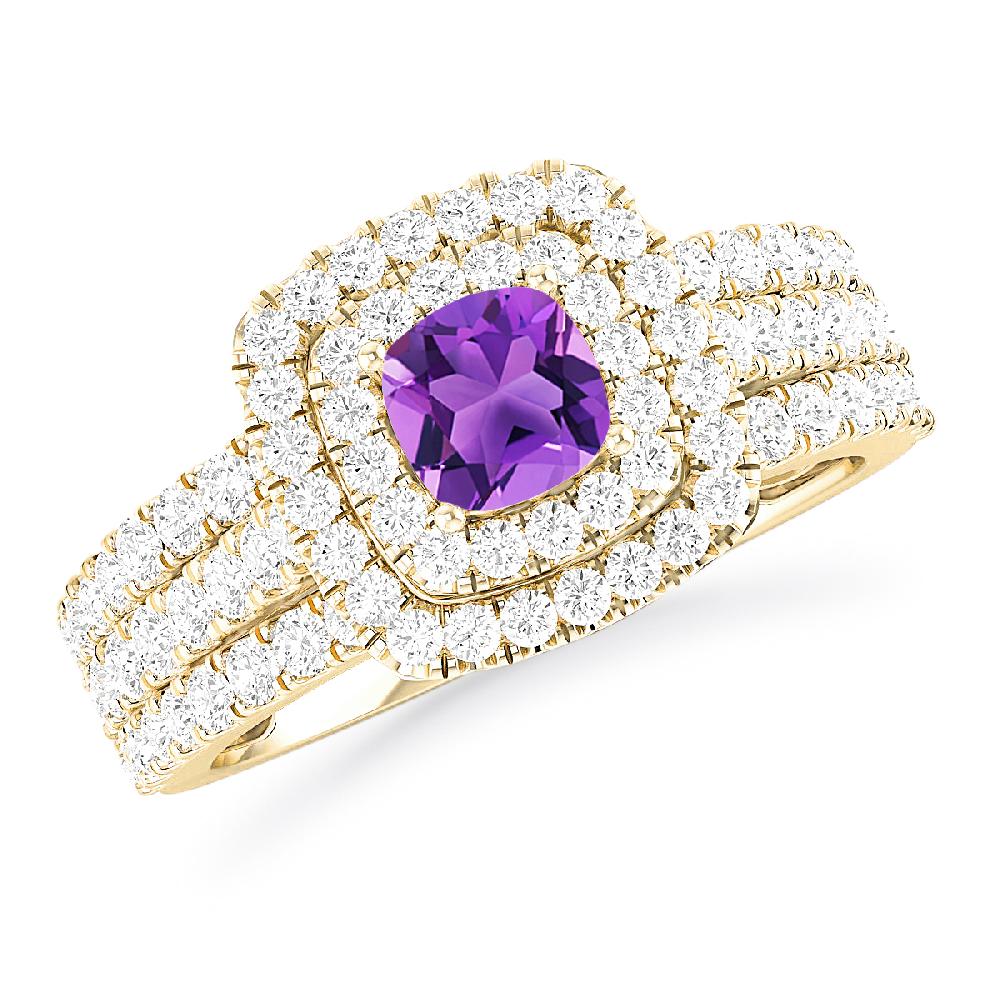 Yellow Gold - Amethyst