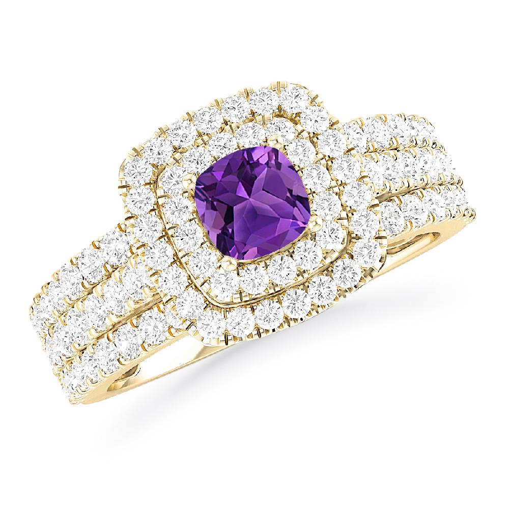 Yellow Gold - Amethyst