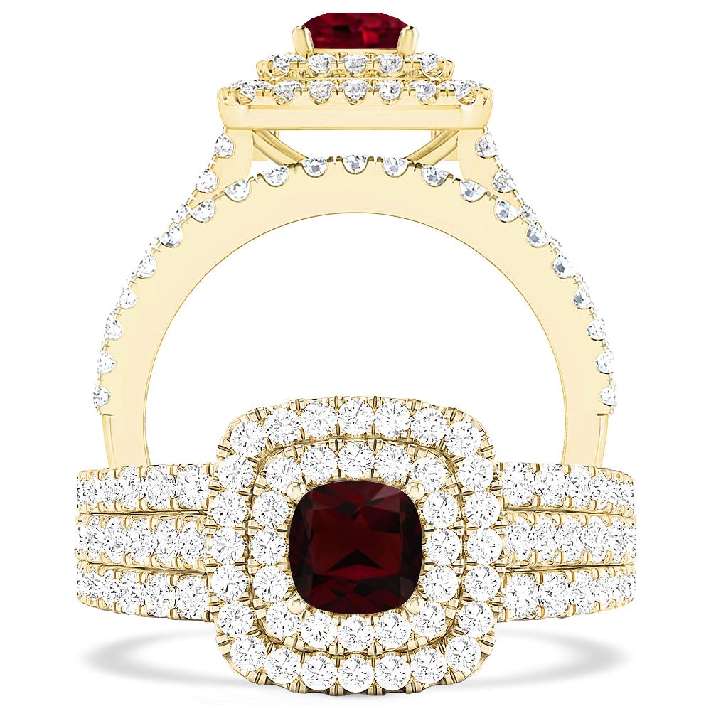 Yellow Gold - Garnet