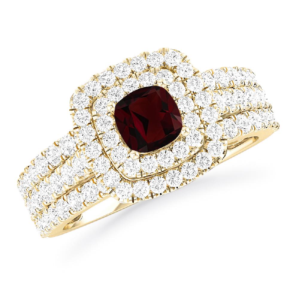 Yellow Gold - Garnet