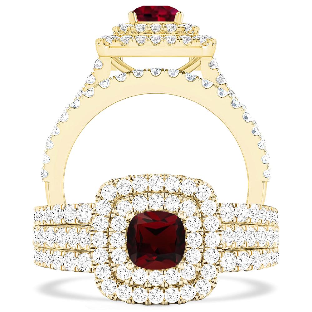 Yellow Gold - Garnet