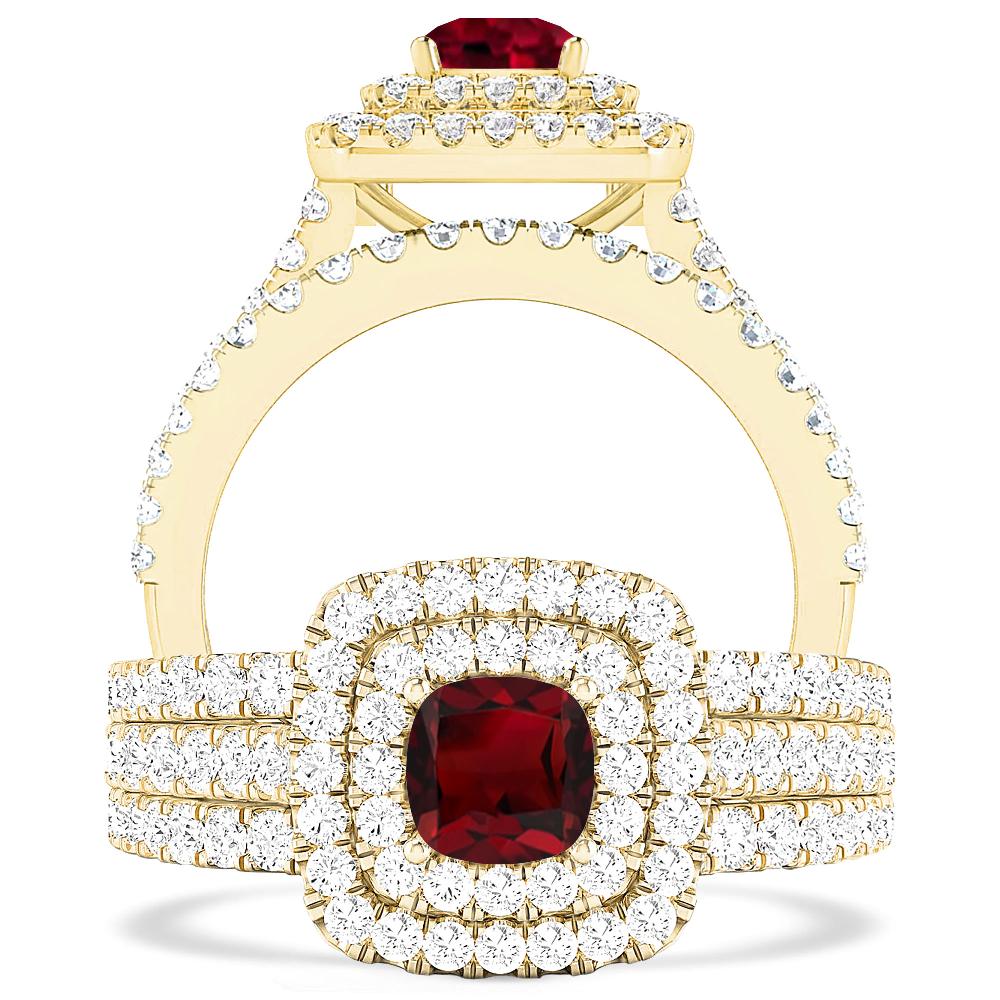 Yellow Gold - Garnet