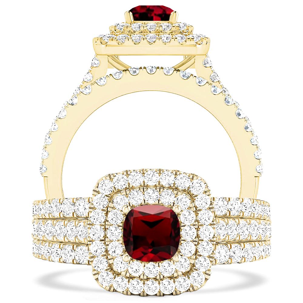 Yellow Gold - Garnet