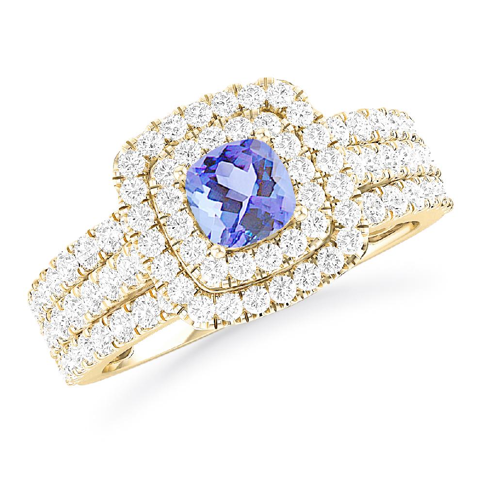 Yellow Gold - Tanzanite