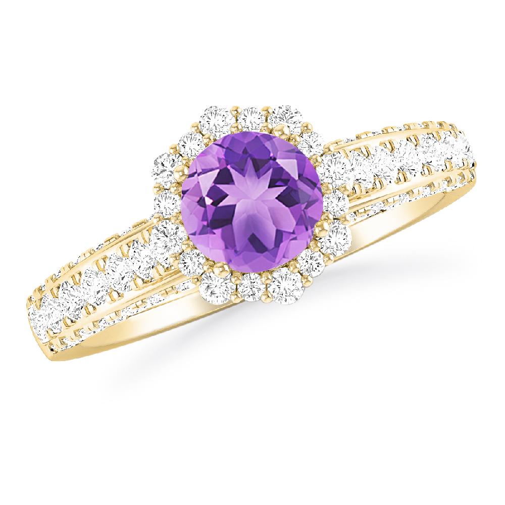 Yellow Gold - Amethyst