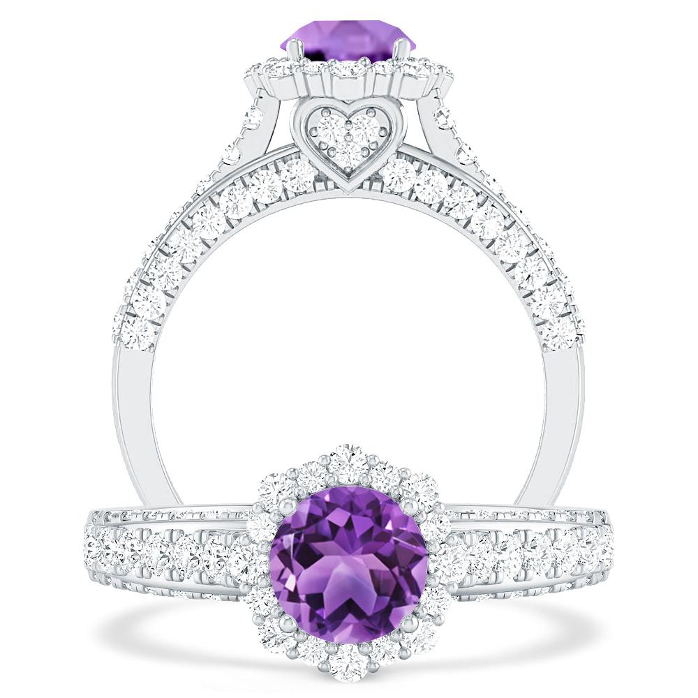 White Gold - Amethyst