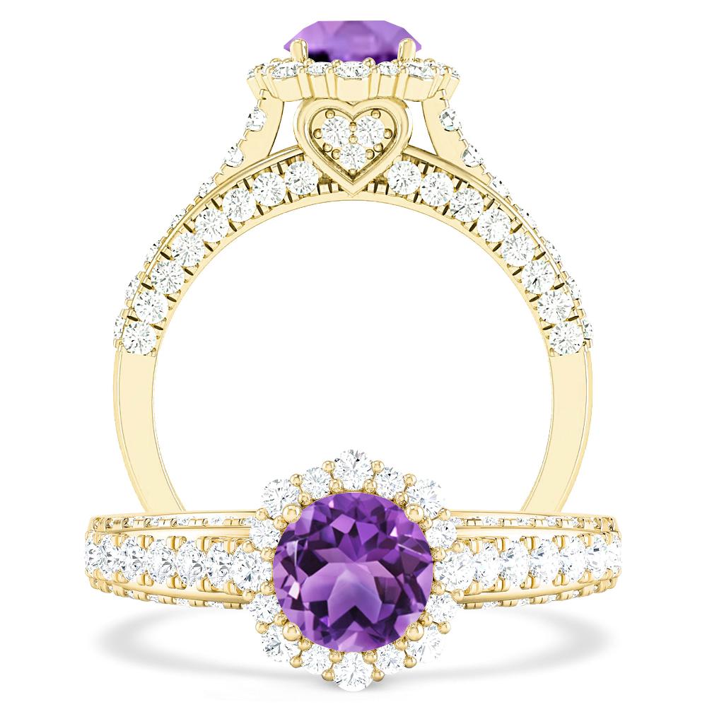 Yellow Gold - Amethyst