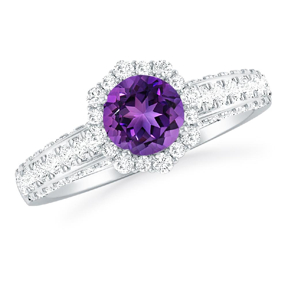 White Gold - Amethyst