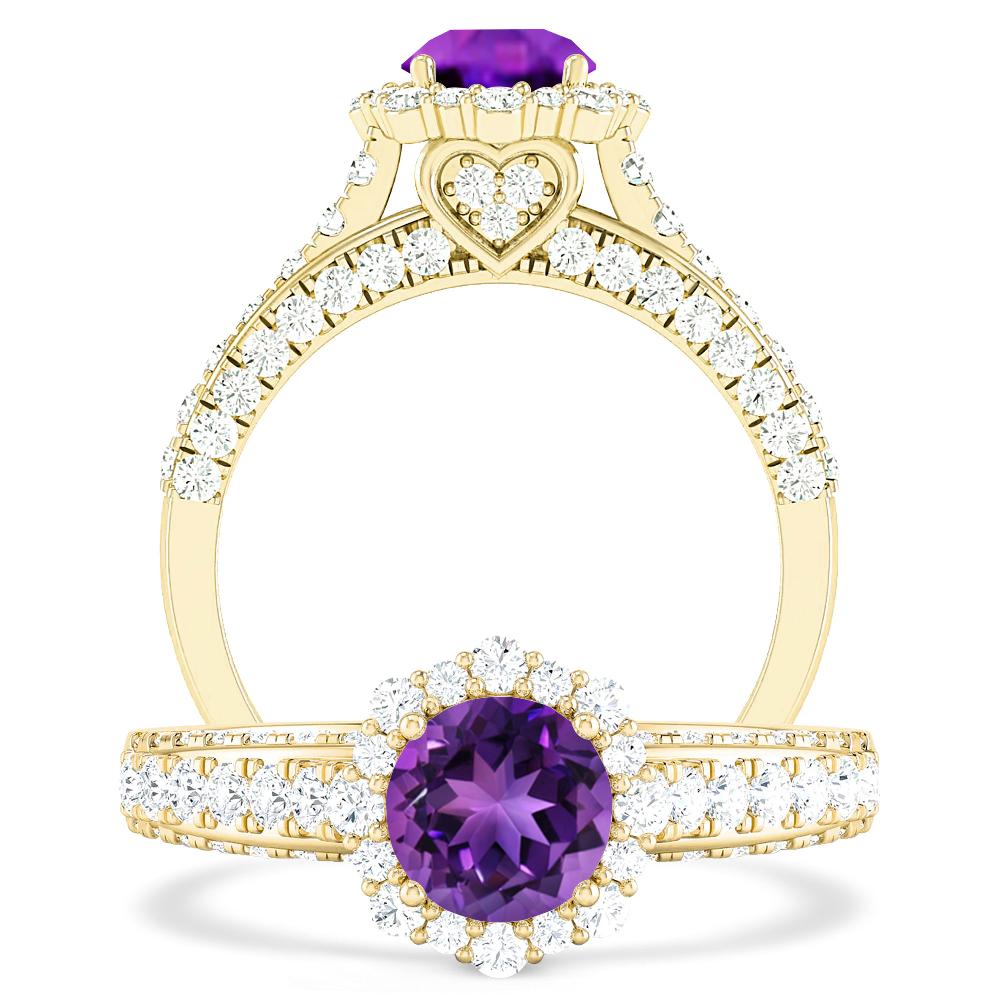 Yellow Gold - Amethyst