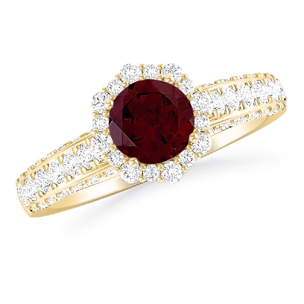 Yellow Gold - Garnet