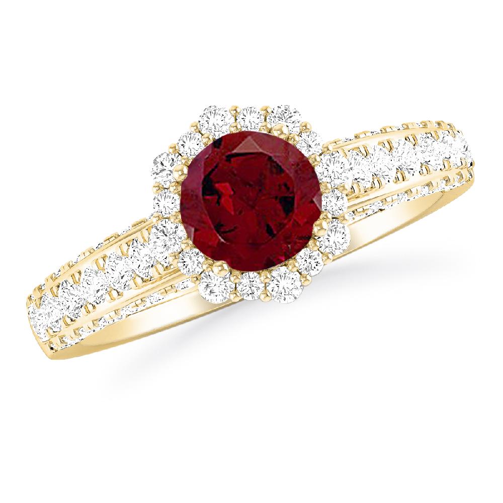 Yellow Gold - Garnet