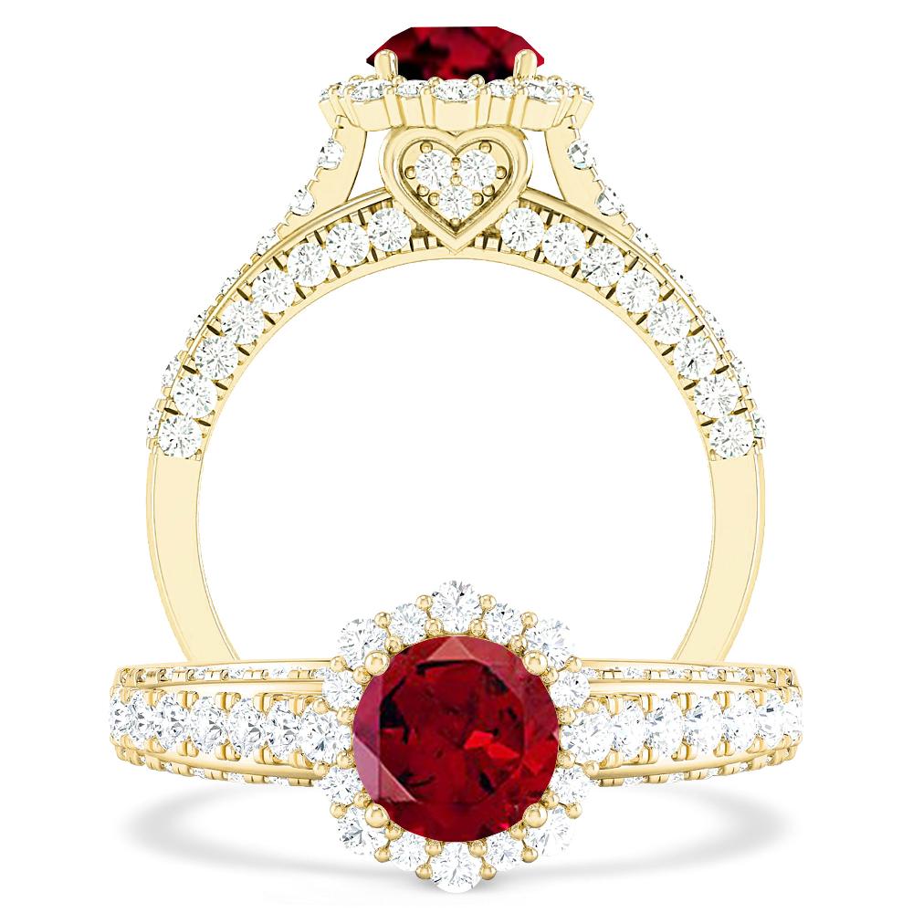 Yellow Gold - Garnet