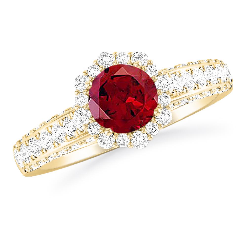 Yellow Gold - Garnet