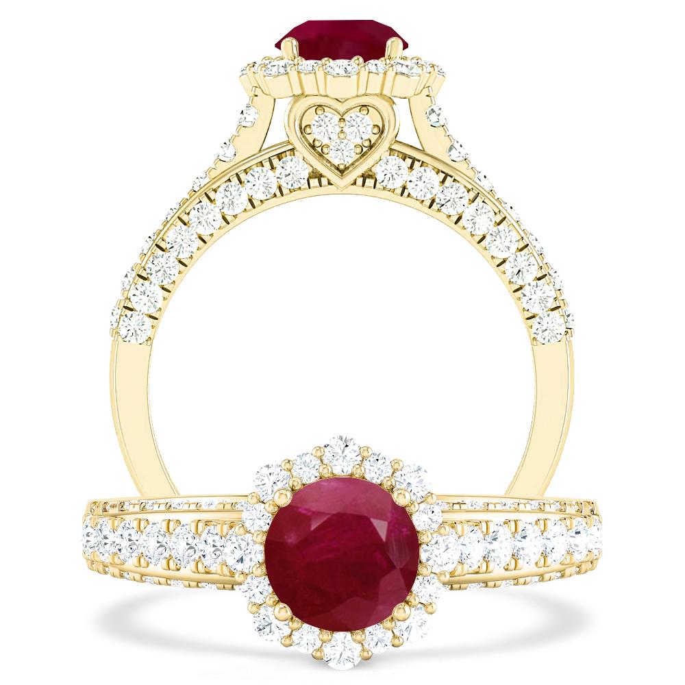 Yellow Gold - Ruby