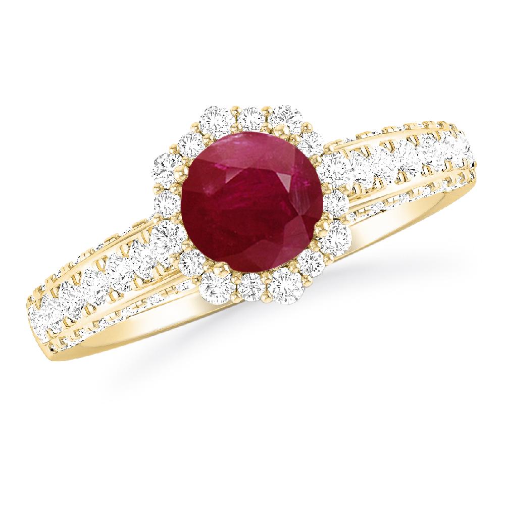 Yellow Gold - Ruby