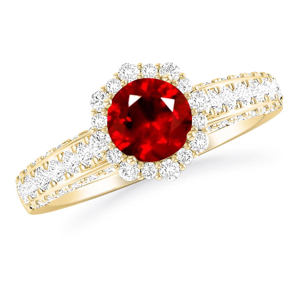 Yellow Gold - Ruby