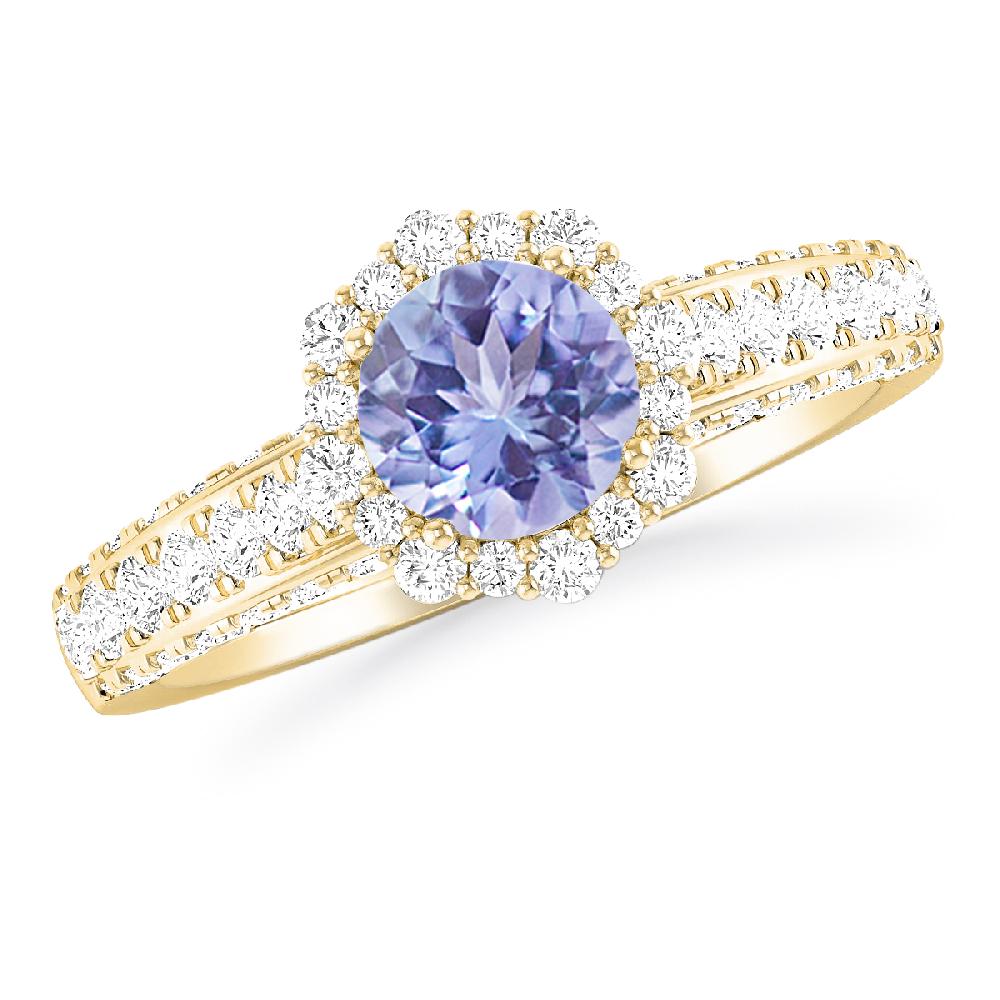 Yellow Gold - Tanzanite