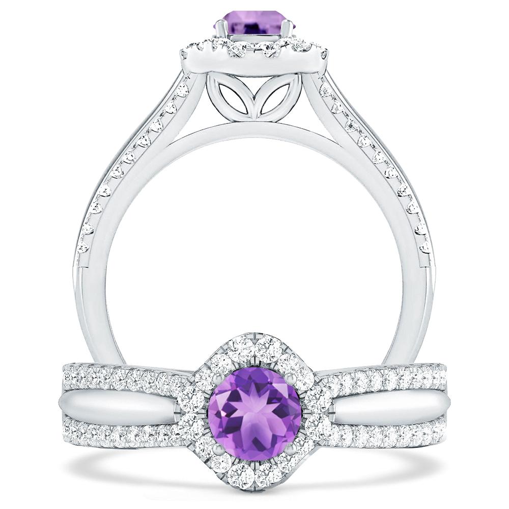 White Gold - Amethyst