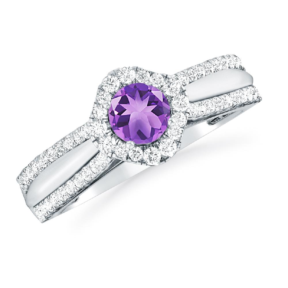 White Gold - Amethyst