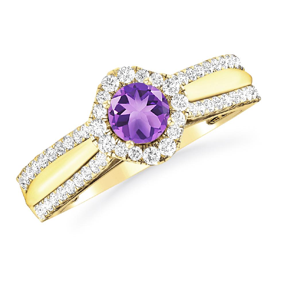 Yellow Gold - Amethyst