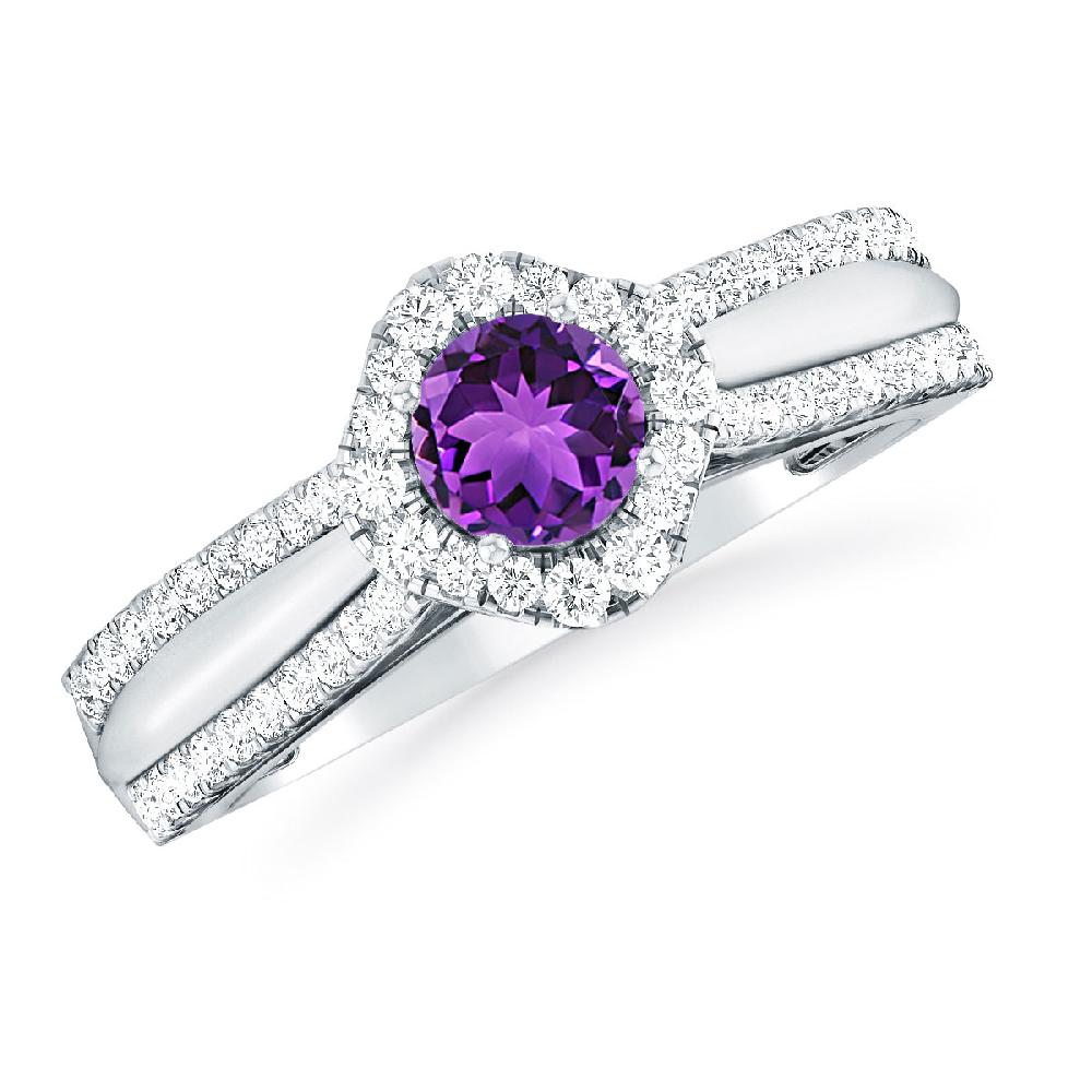 White Gold - Amethyst