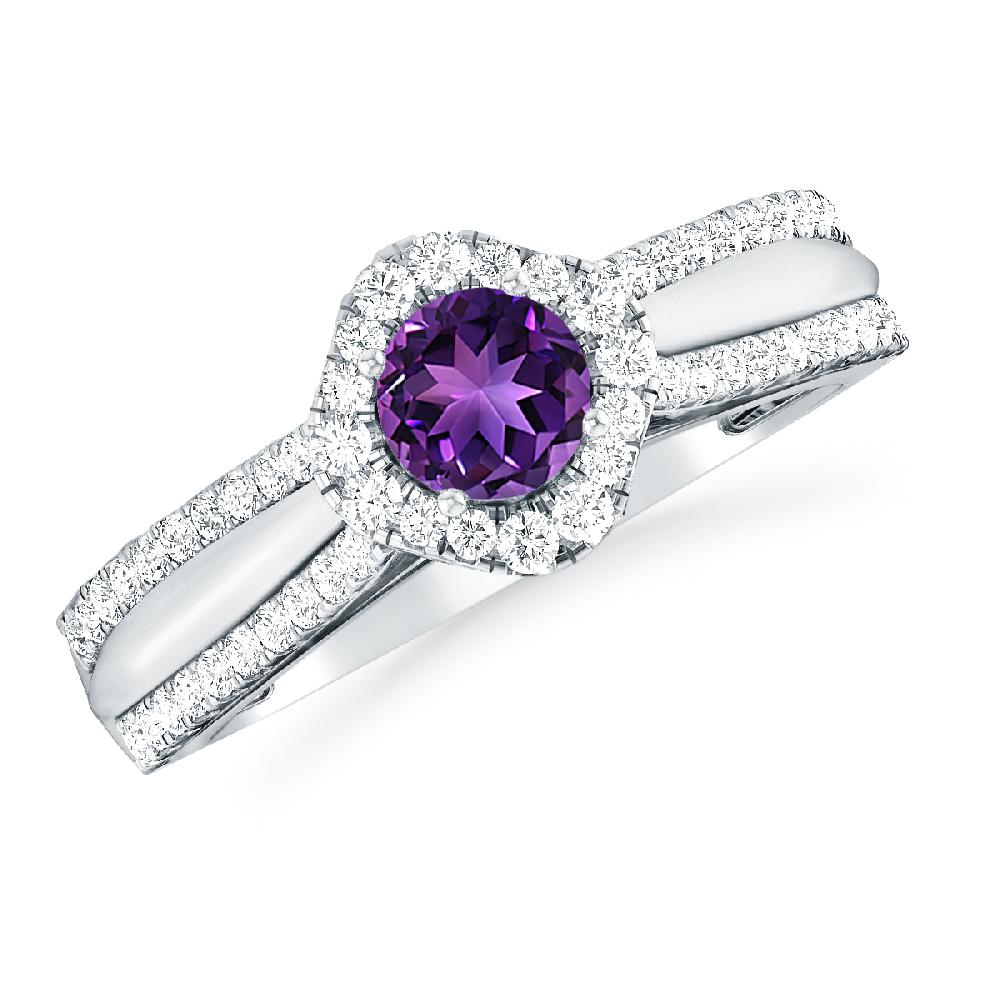 White Gold - Amethyst