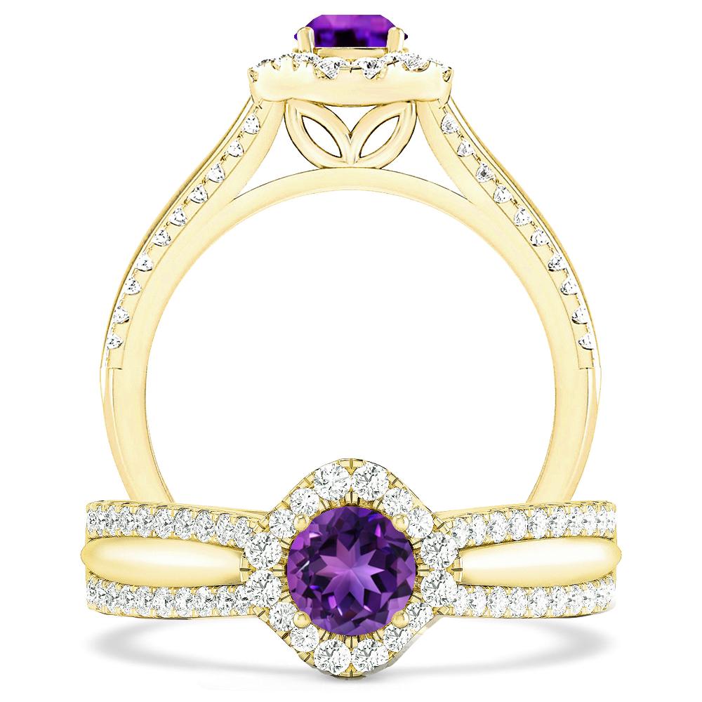 Yellow Gold - Amethyst