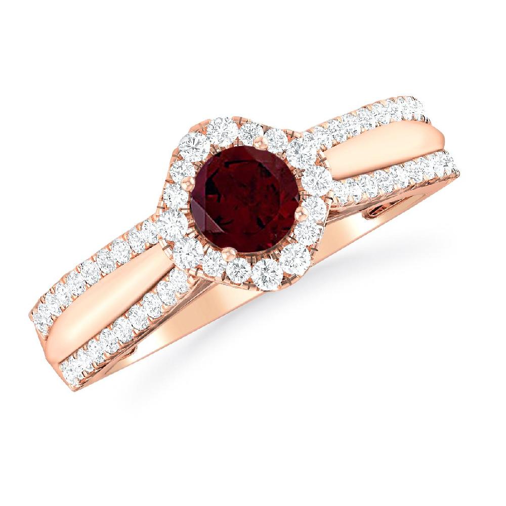 Rose Gold - Garnet