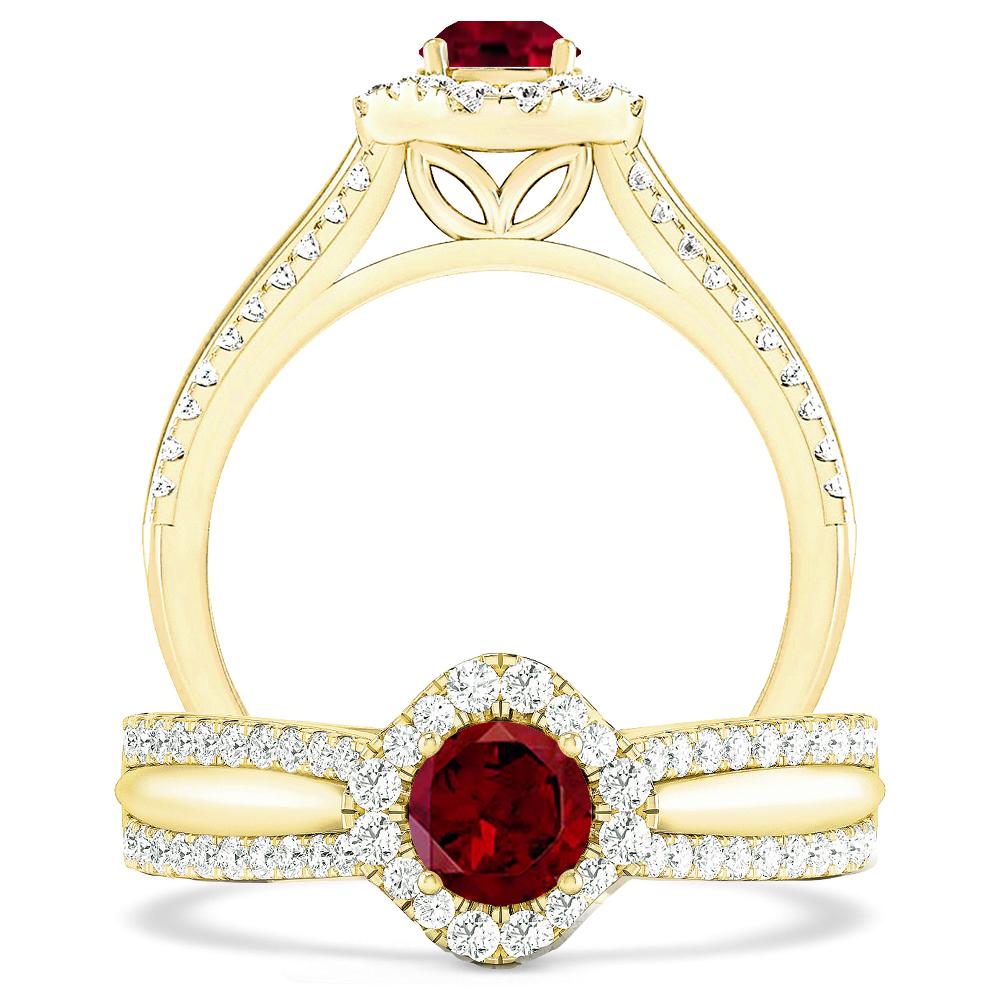 Yellow Gold - Garnet