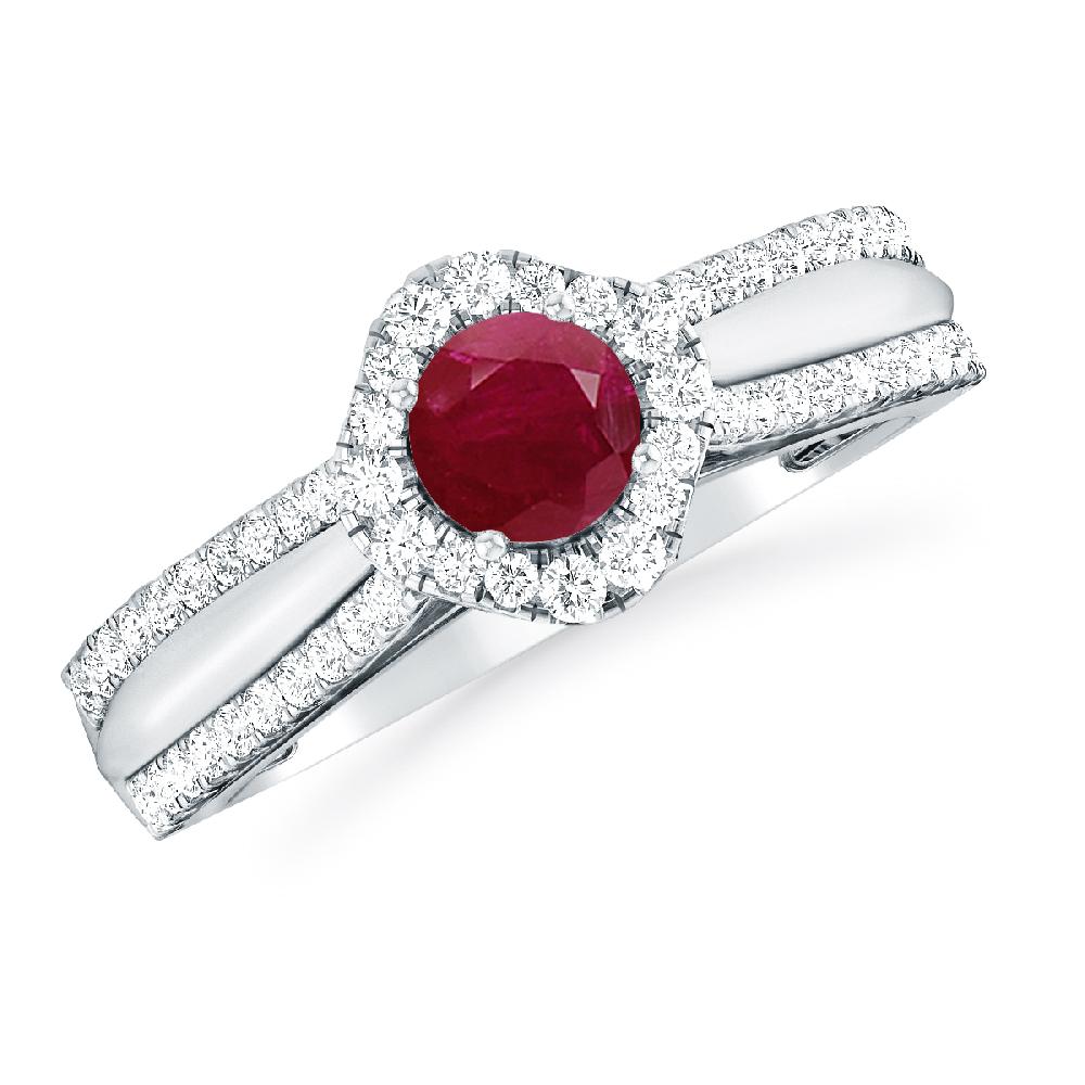 White Gold - Ruby