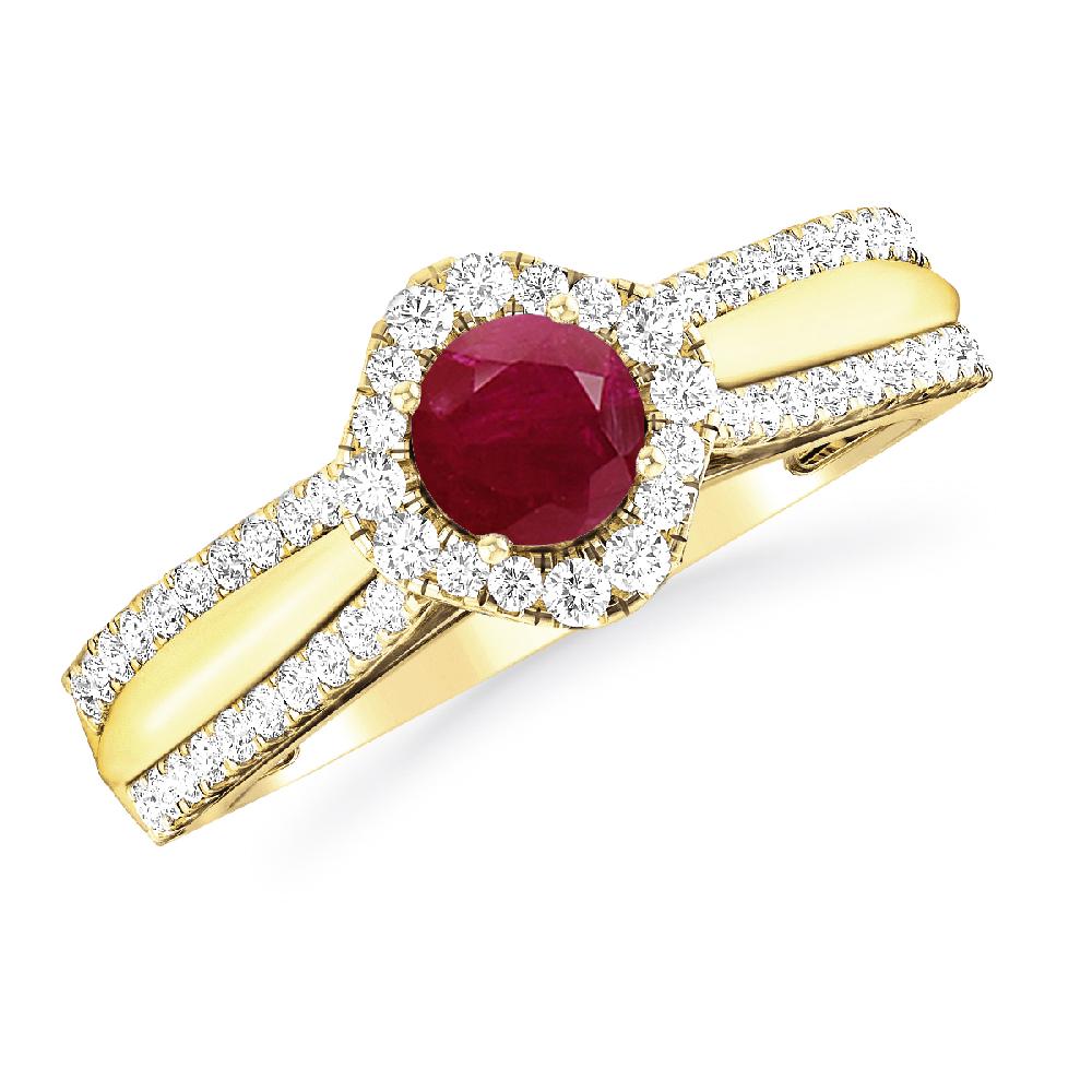 Yellow Gold - Ruby